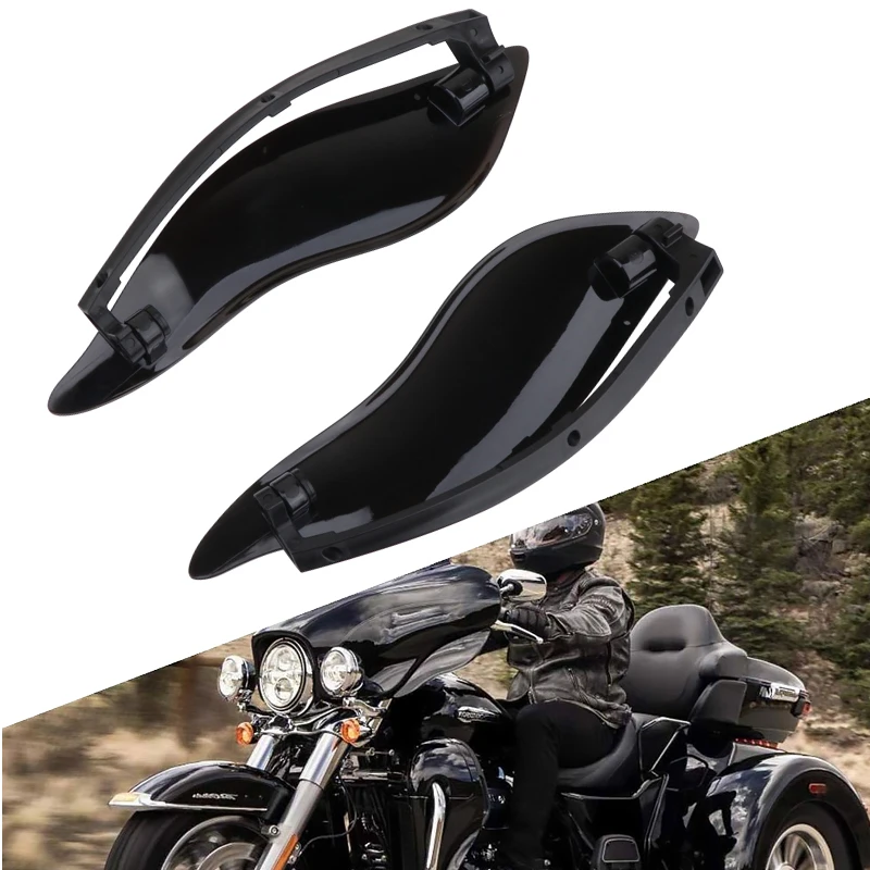 

Мотоциклетный дымовой Регулируемый ветровое стекло боковое крыло обтекатель воздушный дефлектор для Harley Touring Electra Street Tri Glide CVO 14-22