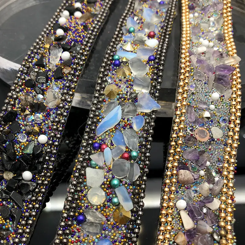 

2,4 см Широкий драгоценный камень Горячая кружевная паста сверло Одежда Сумки шляпы обувь аксессуары DIY Стразы цепь задняя часть