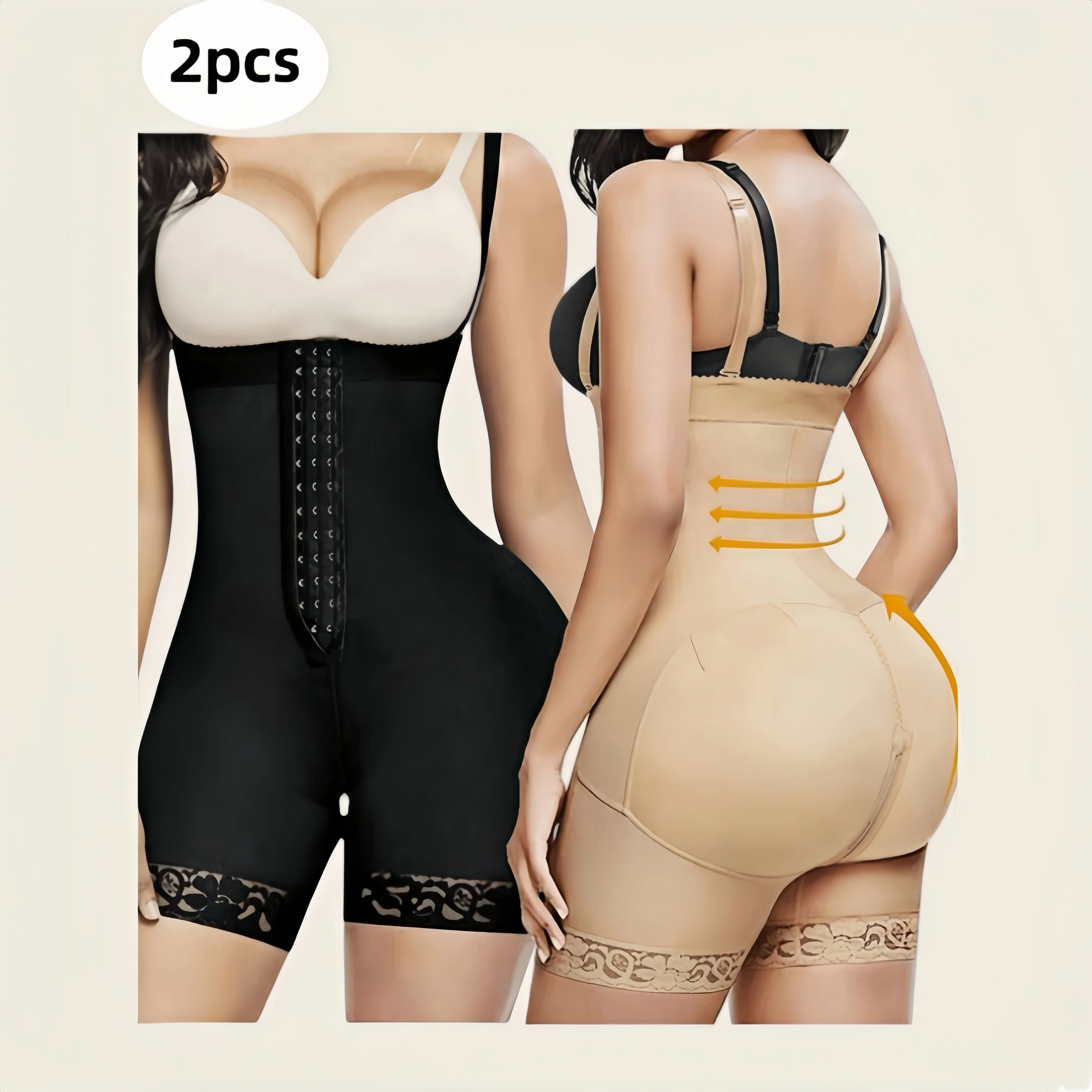 Компрессионное боди с высокой талией, 2 шт. | AliExpress