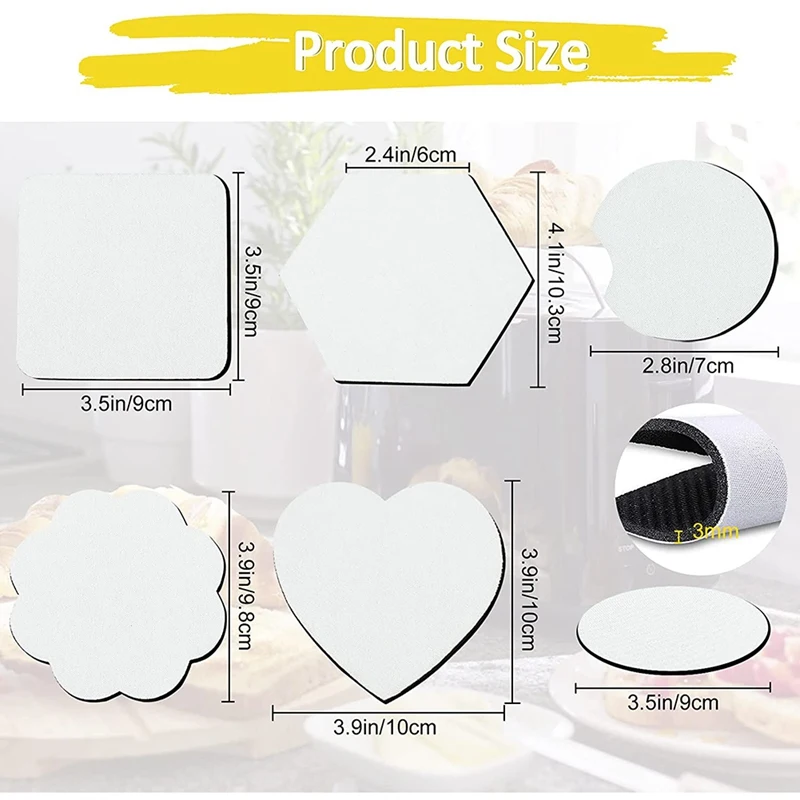 42 шт. сублимационные подставки пустая подставка для чашек с теплопередачей