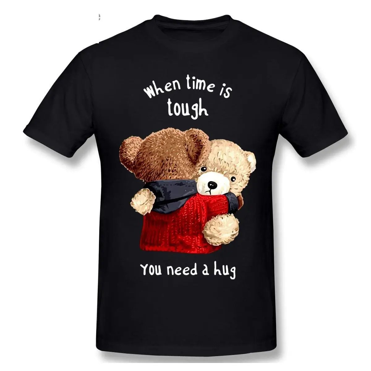 

Cartoon Cuddling Teddy Bear T shirt Harajuku T-shirt Graphics Tshirt Brands Tee Top