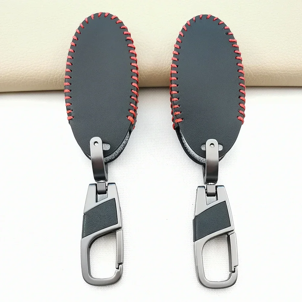 Кожаный чехол для автомобильного ключа Nissan Qashqai Juke J10 J11 X-Trail T32 T31 Kicks Tiida Pathfinder Note