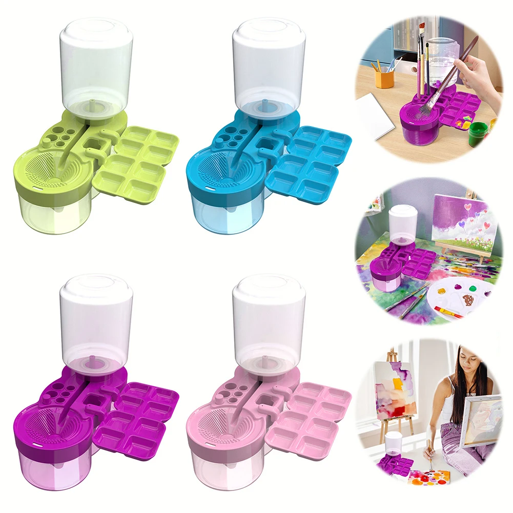 Мойка кистей с кнопкой слива устройство для чистки автоматическая циркуляция