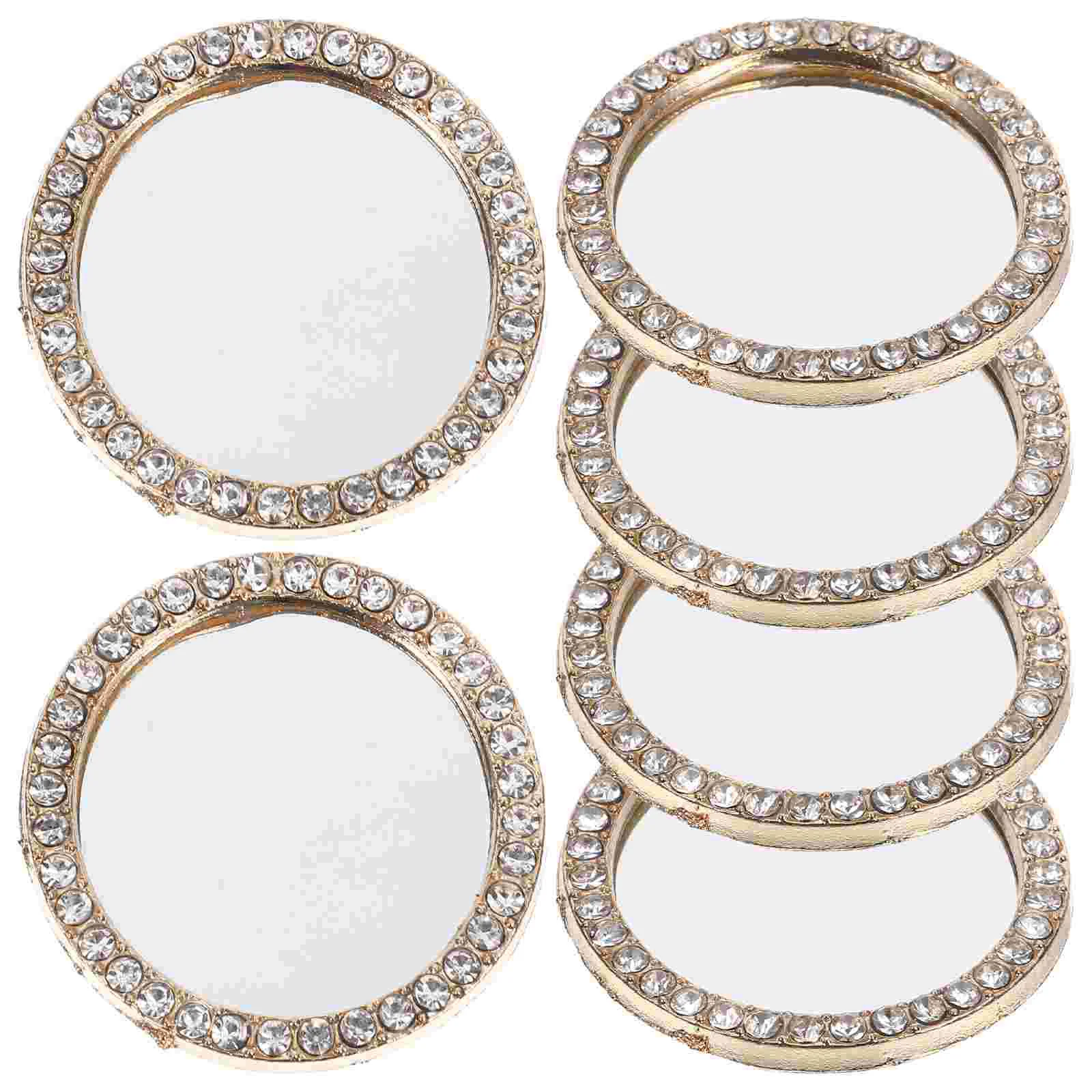 

6 Pcs Mirror Phone Camera Rear Live Streaming Accessory Love Selfie Mini Round Alloy Small