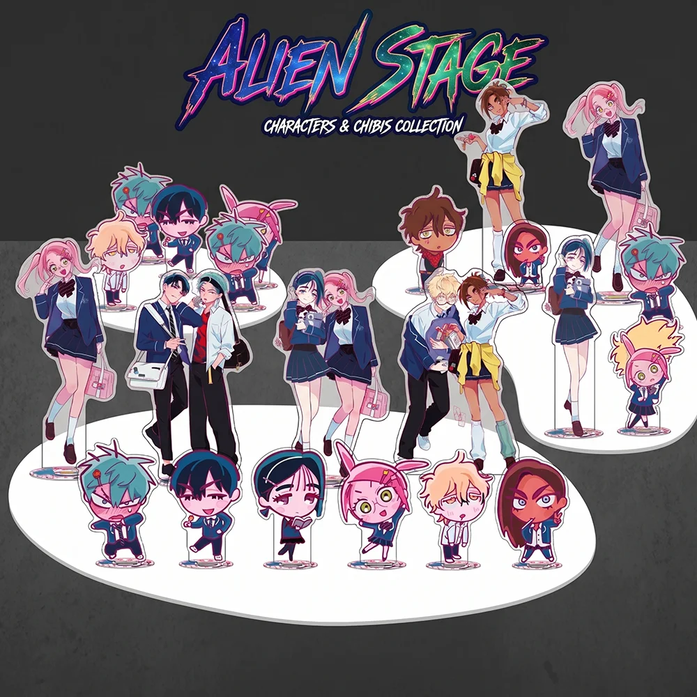 Фото ALIEN STAGE Мизи Тилл Иван Лука Суа Хюна Академия 10 и 15 см Двусторонняя акриловая подставка-брелок Новинка 2026 года Аниме-подставка Декор для дома №1