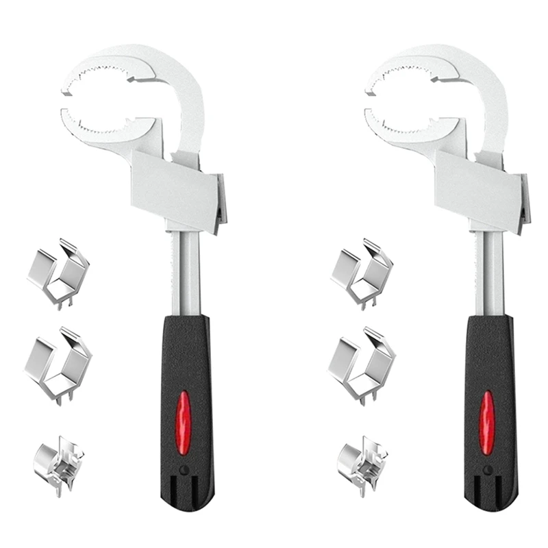 

2X Universal Adjustable Double Ended Wrench - Multifunctional Adjustable Wrench For Plumbing Repair