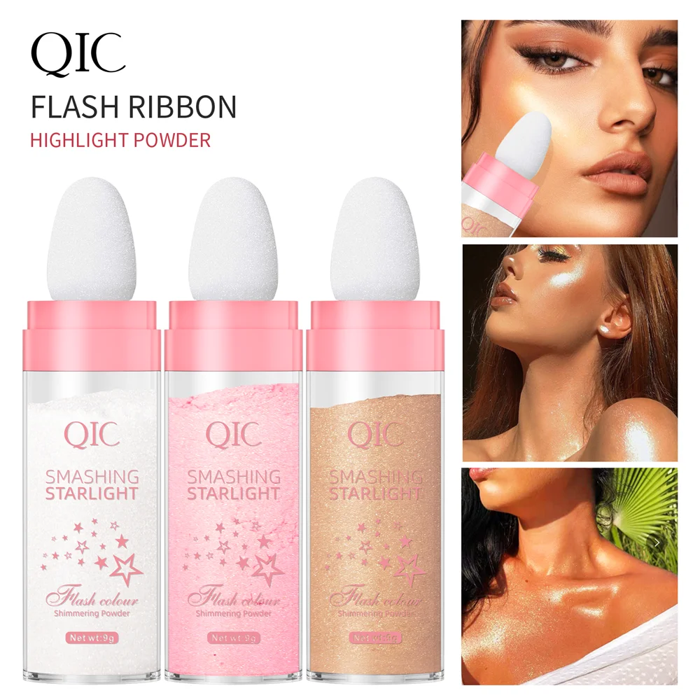 

QIC Fairy Powder Highlight Patting Powder Highlighter Stick Highlighter Body Brightens Glitter Powder Face Powder New
