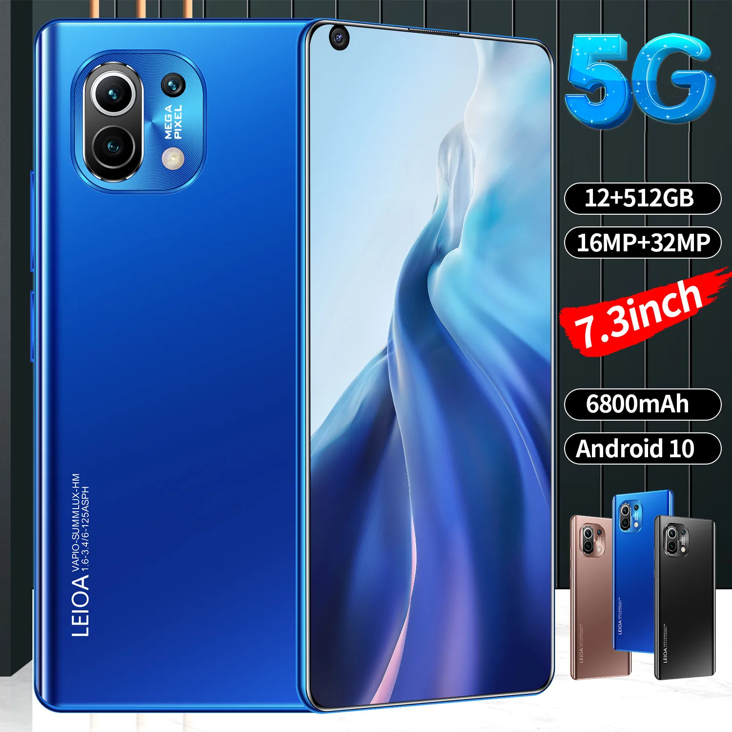 

Cheap Version M11 PRO Smartphone 12GB+512GB 6.82 Inch Full HD Screen 24MP+32MP Camera 5600mAh Smart PHone Android 10 4G/5G Phone