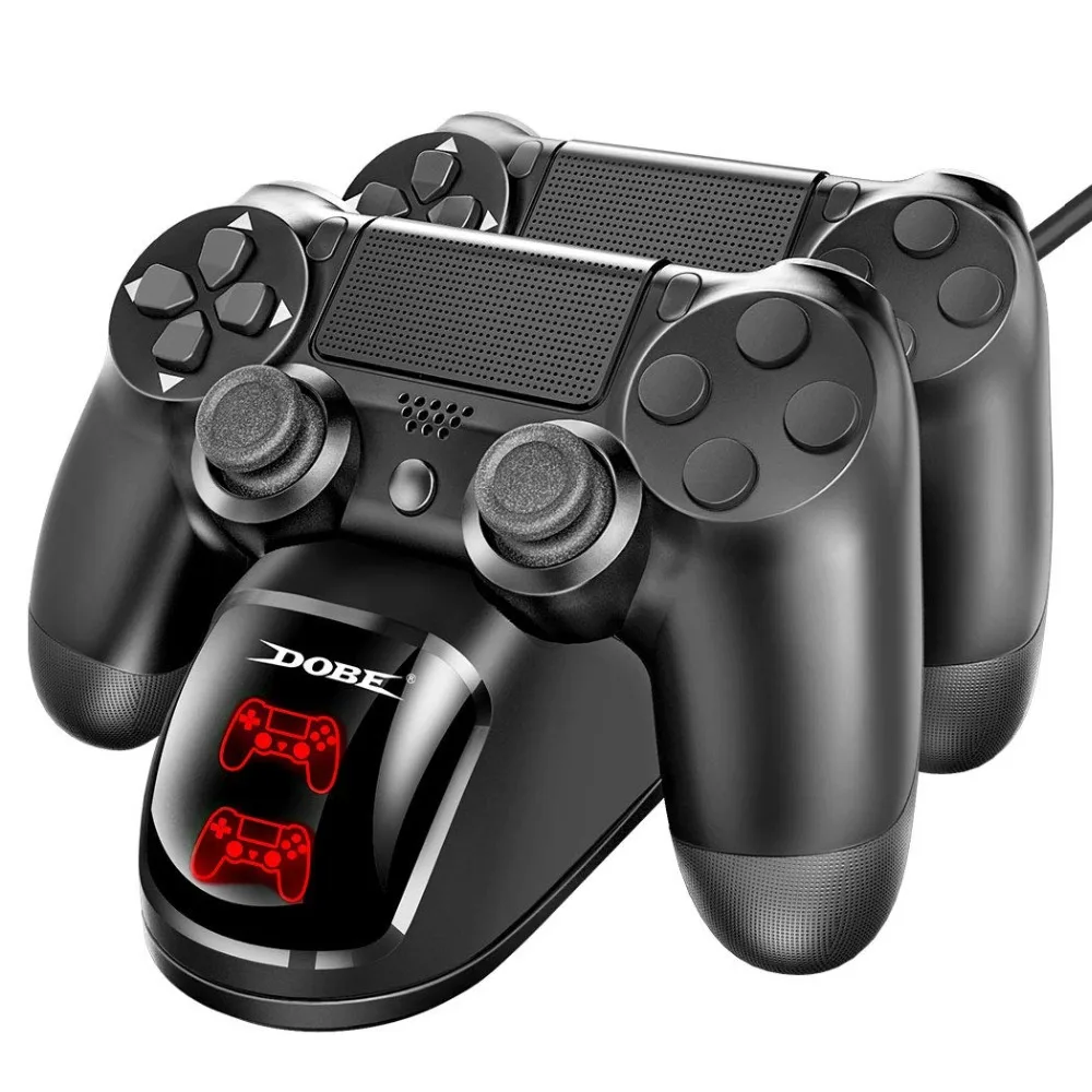 

Dual USB Gaming Gamepad For PS4/PS4 Slim/PS4 Pro Game Gamepad and LED Joystick Dock Mount , With Fast Charging Stand Charger