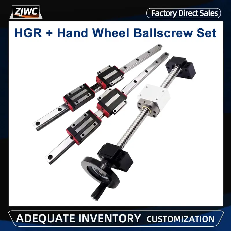 SFU1204/SFS1210 Набор шариковых винтов L1000 мм + линейные направляющие 2 шт. HGR15 Квадратная