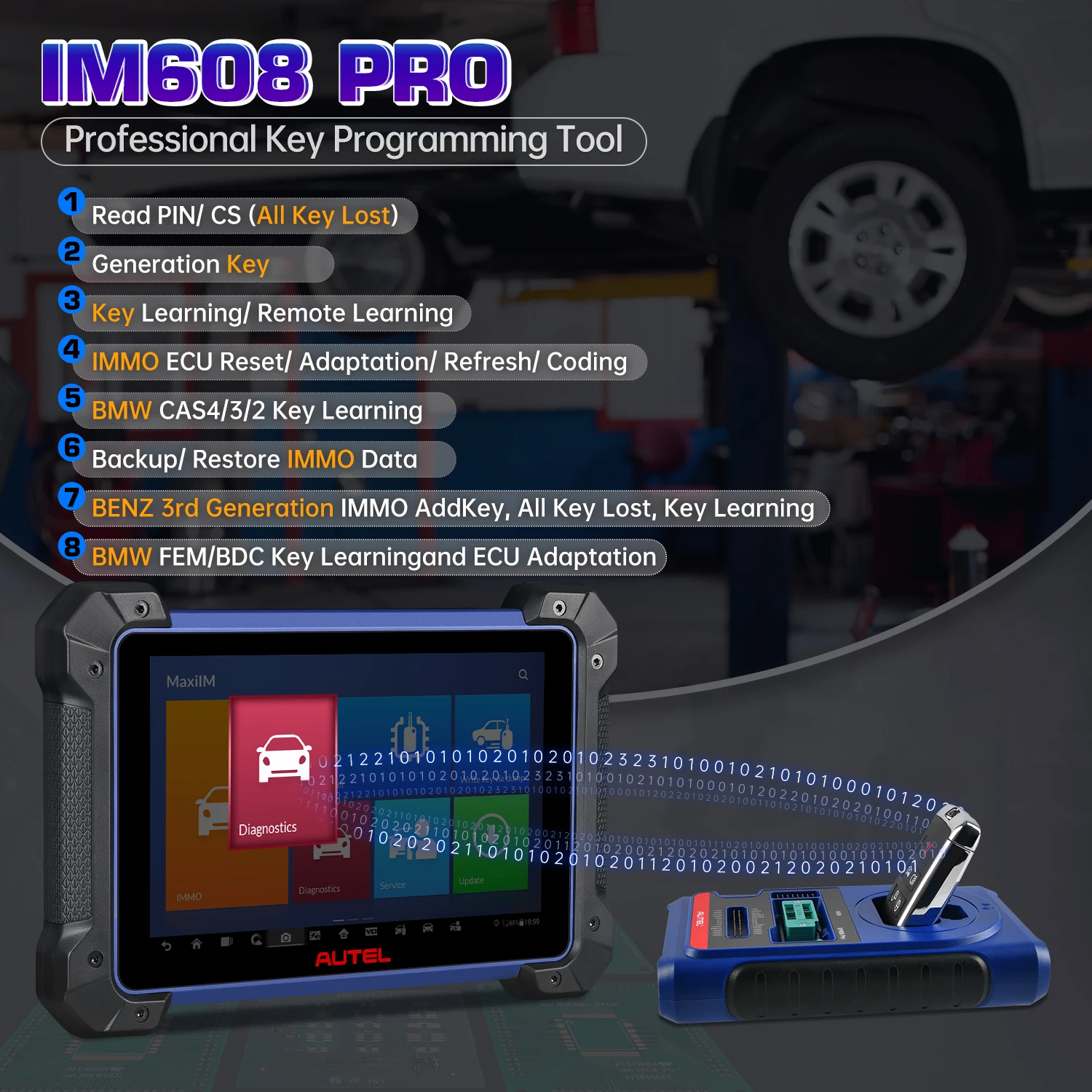 Autel MaxiIM IM608Pro XP400Pro ключевой программатор G-BOX2 APB112 IMKPA иммобилайзер для автомобиля
