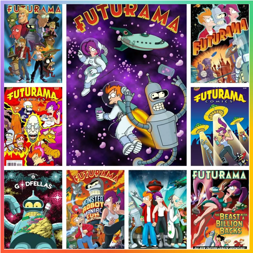 5d Diy Алмазная Живопись Мультфильм Футуристическая Мозаика Полная Круглая Дрель