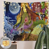 trippie redd life trip music album tapestry with lights hippie colorful background cloth bedroom wall decoration aesthetics