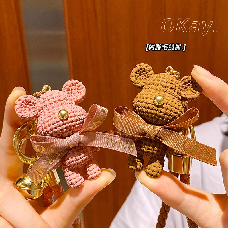 

Мультяшный полимер в скандинавском стиле плюшевый медведь брелок модные аксессуары для подруг Подвеска для сумки Женский брелок для ключе...