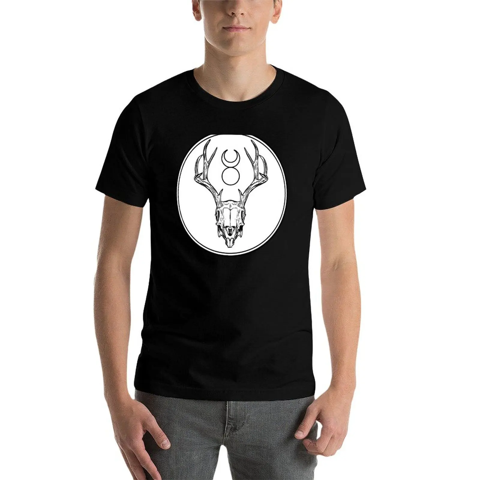 Футболка Cernunnos с рогами Бога Мужская футболка женские топы хлопковая s