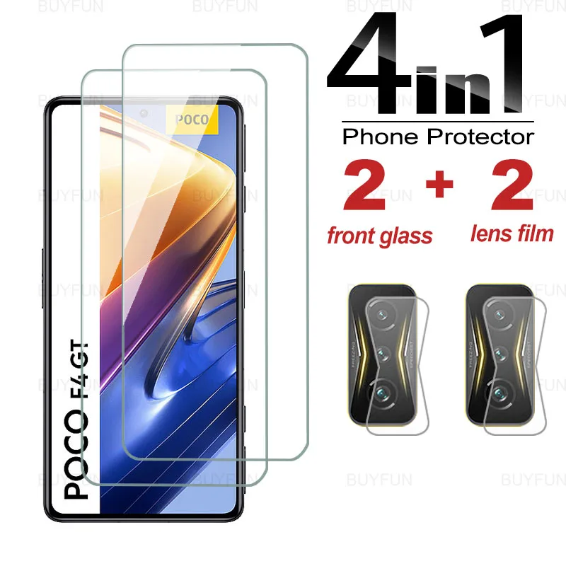 

Закаленное стекло 4 в 1 для Xiaomi Poco F4 GT 5G NFC, передняя защита экрана для Poco Poko F4 GT F 4GT, зеркальная пленка для объектива камеры