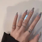 Женское кольцо на указательный палец, простое Винтажное кольцо в стиле хип-хоп