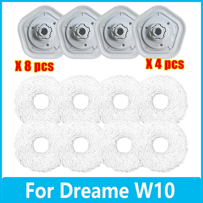 

For Dreame W10 Pro Mop Multiple Washable Upgrade Mop Robot Cleaner Replace Kits Self-Clean Detachable Cloth Rags Accessories