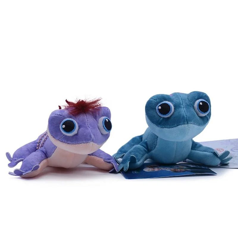12cm Disney Movie Frozen 2 Chameleon Bruni Elsa Toys Anime Cute Figure Plush Dolls Toys Keychain Pendant Kid Birthday Gift