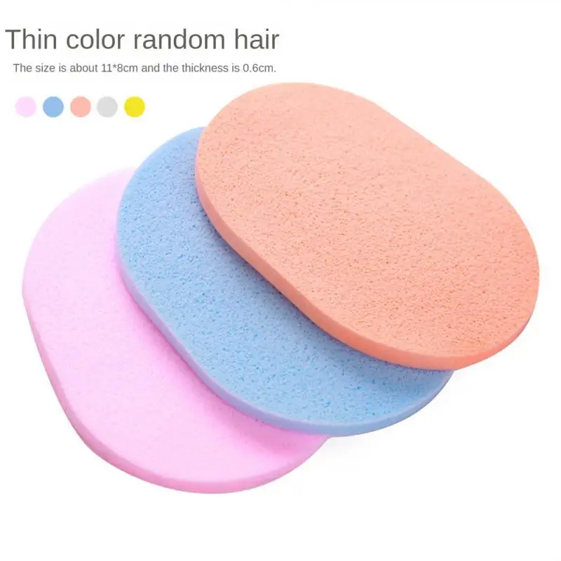 

1pc Color Random Facial Cleansing Sponge Easy To Dry By Wind Makeup Puffs Clean Face Cotton Thick Thin Makeup Tools