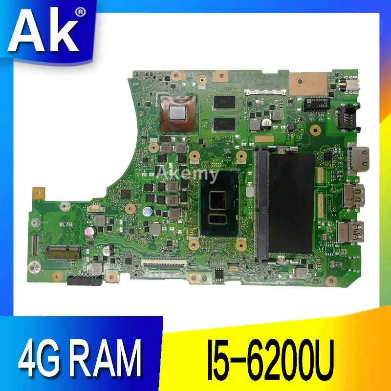 

Оригинальная тестовая материнская плата AK X556UR X556UF X556U, ОЗУ 4 Гб
