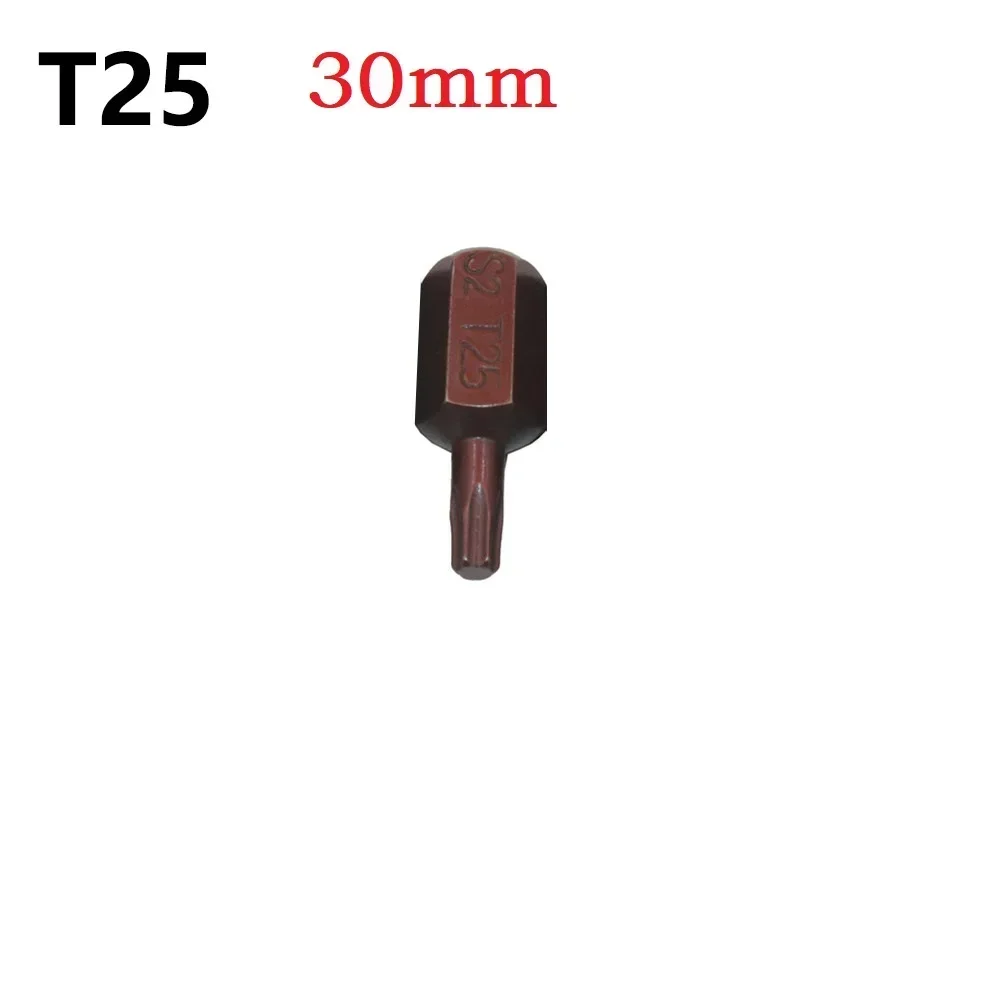 1 szt. Mocne magnetyczne końcówki wkrętakowe Torx Star 30mm i 75mm trzpień sześciokątny brązowy T20/T25/T30/T40/T45/T50/T55 stal stopowa o