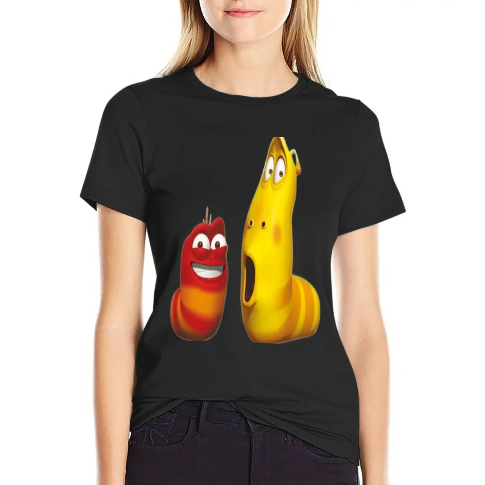 Футболка Larva Island с мультяшным принтом футболка коротким рукавом одежда в стиле