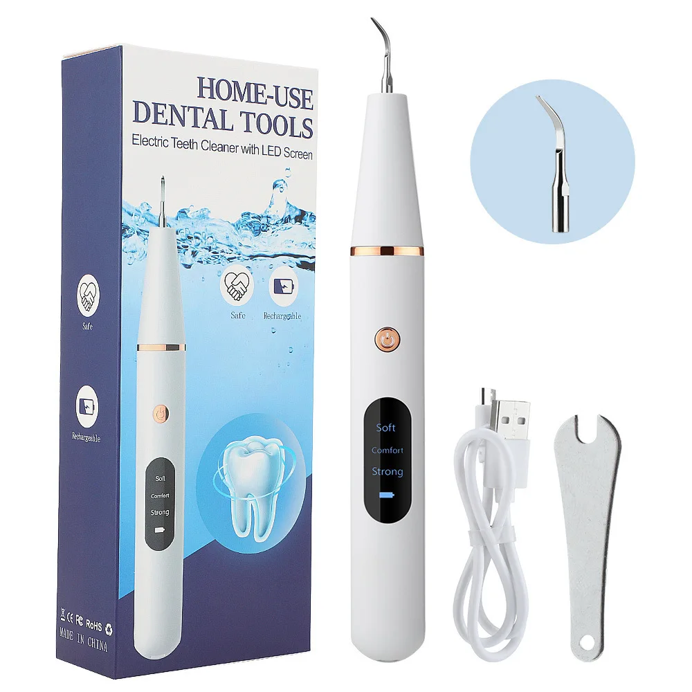 

Ultrasonic Dental Irrigator Tartar Tooth Calculus Scaler Oral Remover Electric Sonic Teeth Plaque Cleaner Dental Stone Removal