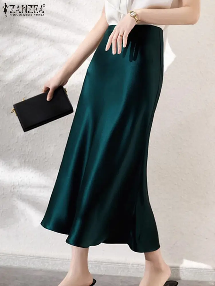 Коллекция 2024 года модная женская юбка ZANZEA летние элегантные офисные юбки с