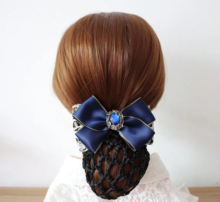 Новинка 2022 Женская атласная кружевная заколка с бантом женская для волос