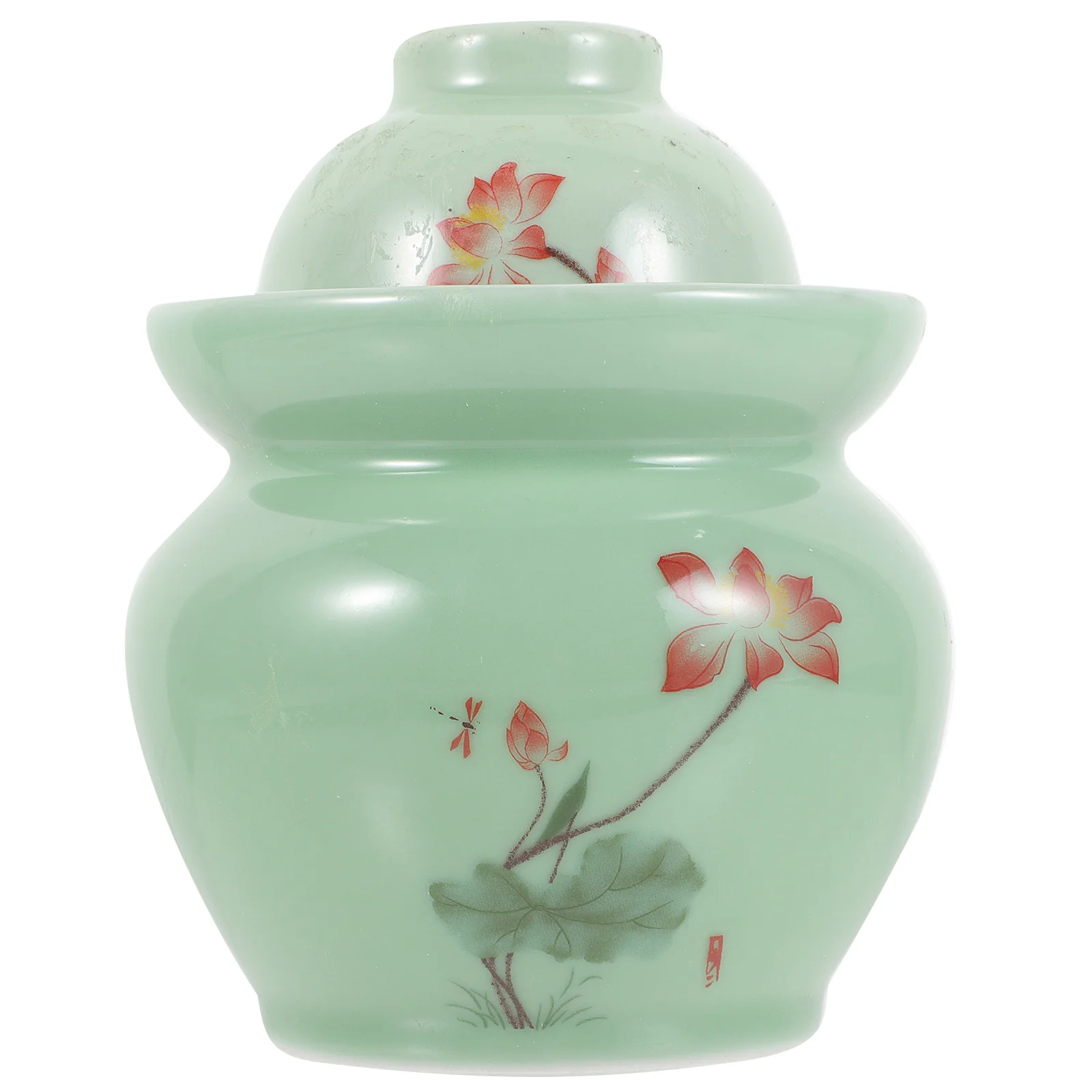 

Jingdezhen Ceramic Storage Jar Pickle Kimchi Altar Sealing Container Lid Empty Ceramics