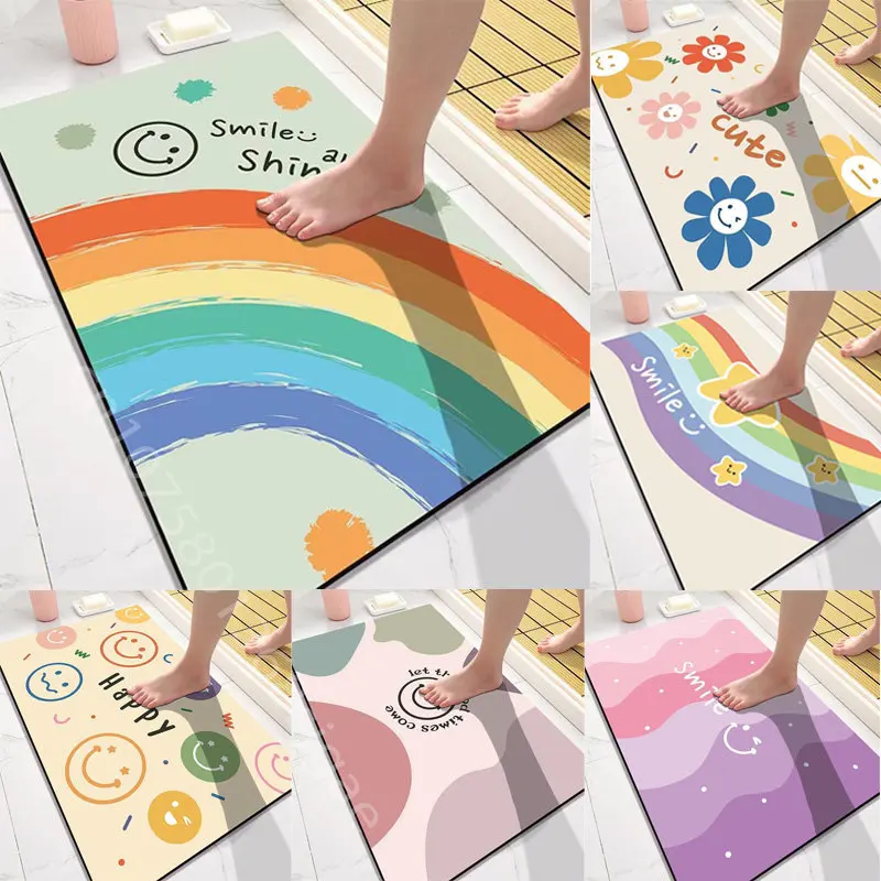 

Diatom Mud Soft Mat Super Absorption Carpet Waterproof Entrance Rugs Non Slip Kitchen Bathroom Floor Mats Living Room Decoration