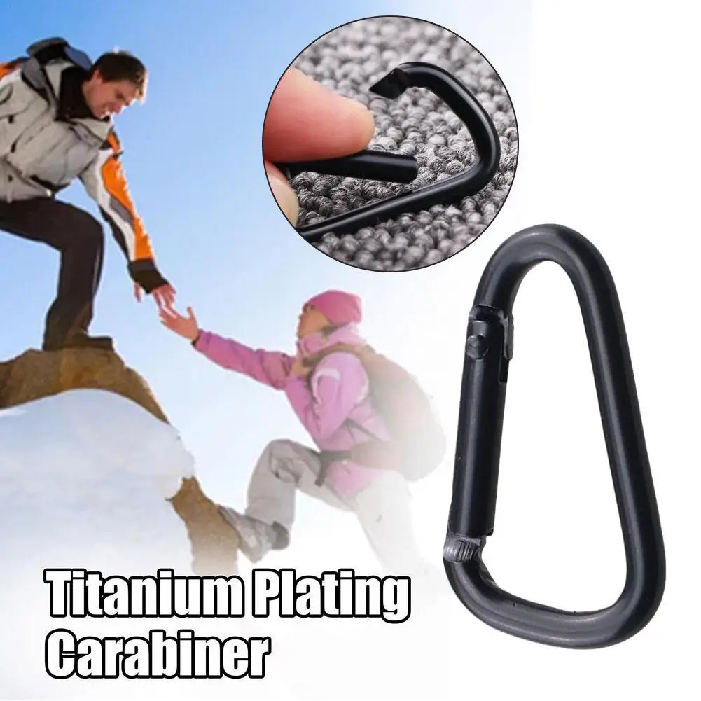 

6pcs D-ring Carabiners Auto Locking Heavy Duty D Ring Carabiners Clip For Climbing Rappelling Hiking Outdoor Sports Everyda T8Y6
