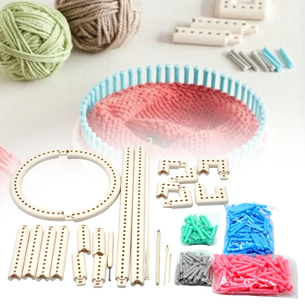 

Accessories Scarf Adjustable Portable Home DIY Tool Multifunction Knit Weave Loom Kit Craft Yarn Shawl ABS Sewing Knitting Board