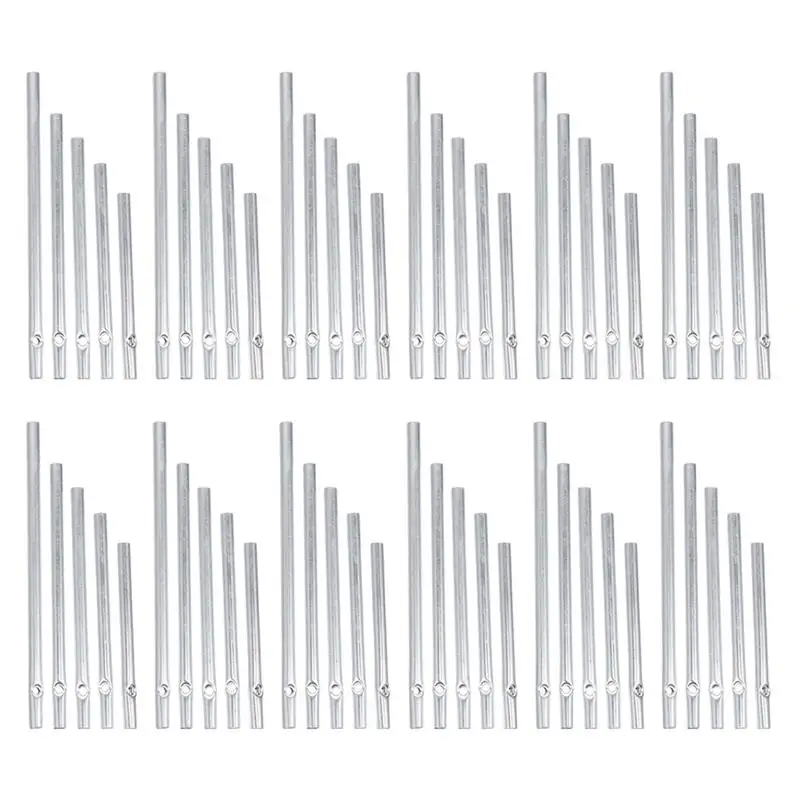 

60pcs Hollow Tubes Aluminum Tubes Replacement Pipes for Wind Chimes Making
