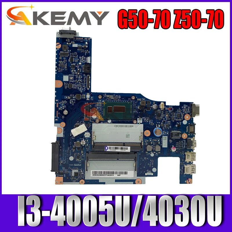 

NM-A272 For Lenovo G50-70 Z50-70 G50-70M Laptop Motherboard ACLU1/ACLU2 NM-A272 with CPU I3-4005U/4030U DDR3 100% Fully Tested