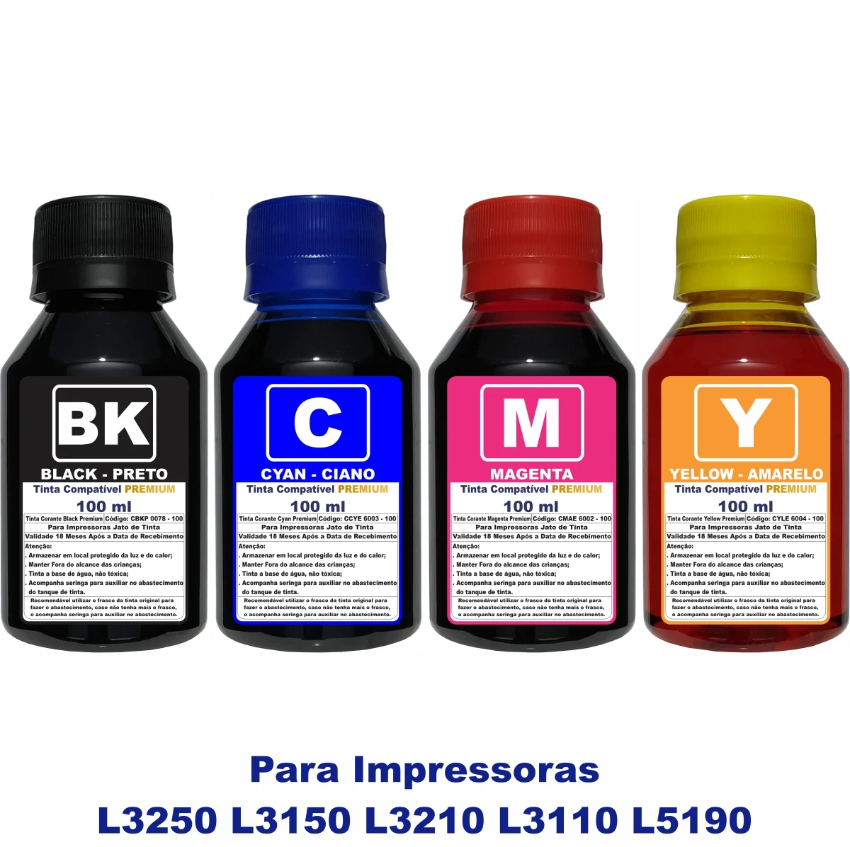 Комплект совместимого принтера Epson L3250 L3150 L3210 L3110 L5190 Refil 544  4x100ml | Компьютеры и офис | АлиЭкспресс