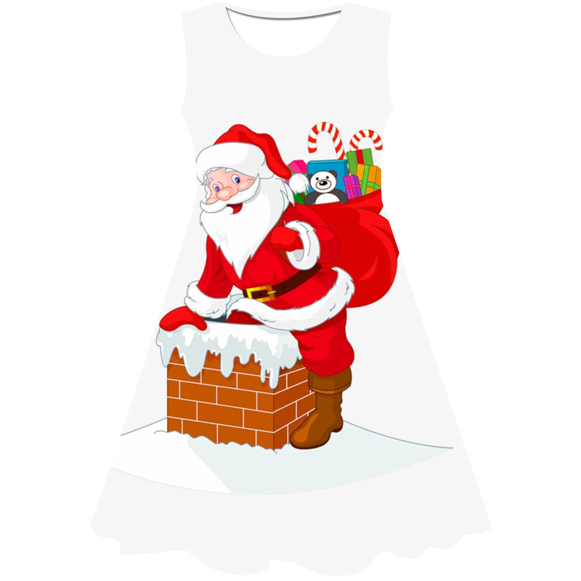 

Girls Christmas Cartoon Mouse Princess Dress Kids Costume 3D 1-10 Year Birthday Party Santa Claus Dress Child Clothes 2022 Frock