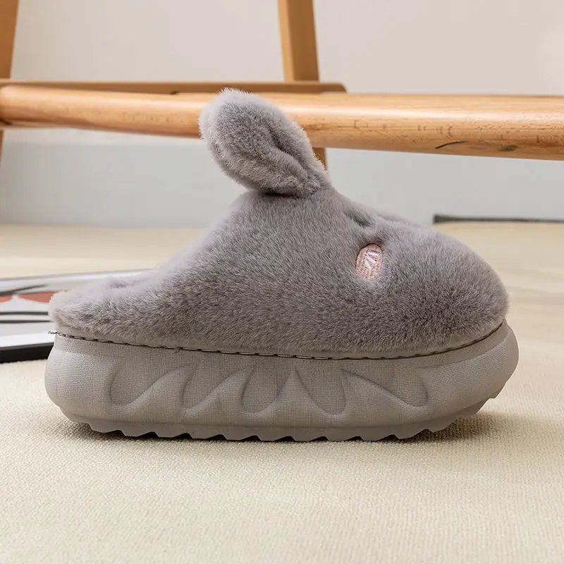 Тапочки в виде белого кролика для дома женские пушистые тапочки модель 2022 | Обувь