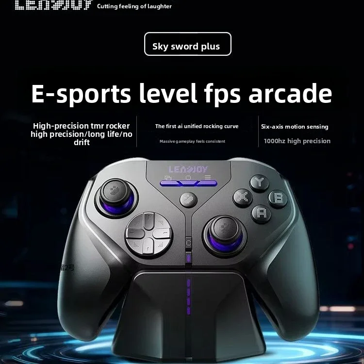 Фото Игровой контроллер LeadJoy Xeno Plus 2.4G беспроводной 12-битный TMR джойстик JS13pro для ПК, планшетов, Switch 2/PS/XXBO/NS2 с датчиком Hall для FPS-игр №2