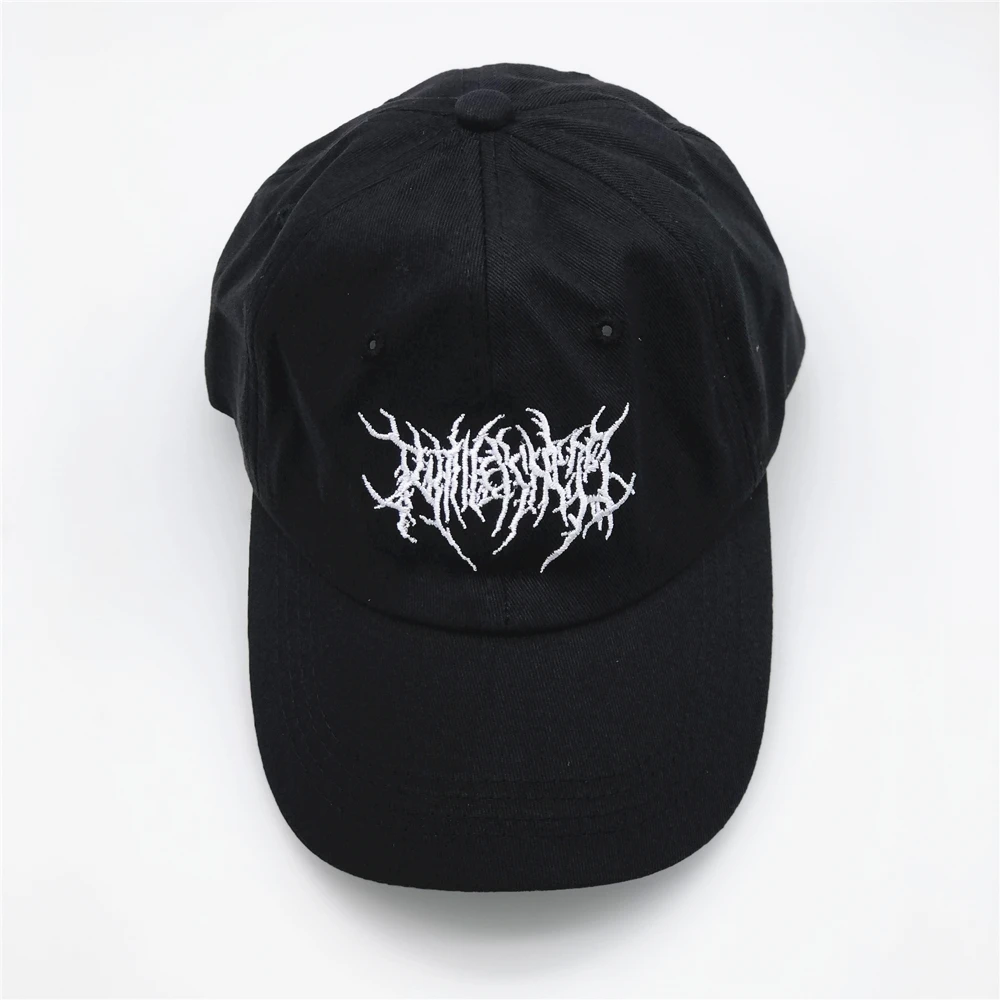 Бейсболка Мужская/Женская с вышивкой Готическая уличная Кепка в стиле панк 100%