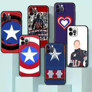 marvels captain america soft cover for apple iphone 13pro 11 12 pro 7 8 plus xr x phone case xs 6s 5s se silicone celular coque free global shipping