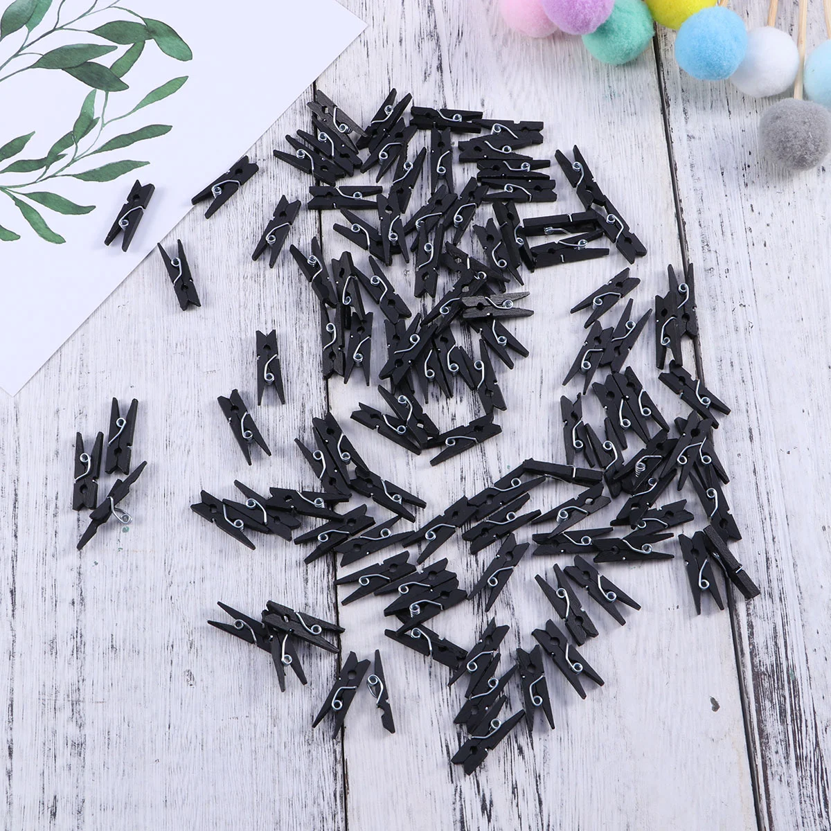 

100 Pcs Wooden Pegs Utility Clips Scrapbook Heavy Duty Wedding Decor Clothespin Craft