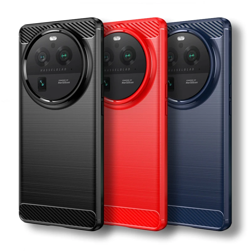 

For OPPO Find X6 Pro Case Find X5 Lite X5 X6 Pro Cover 6.82 Inch Carbon Fiber Shockproof Silicone Bumper For OPPO Find X6 X5