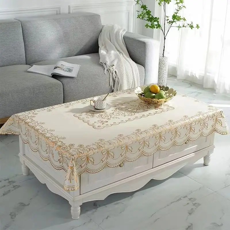 

Скатерть из ПВХ для журнального столика, горячее тиснение, водонепроницаемая, защита от ожогов, защита от масла и самоочистка