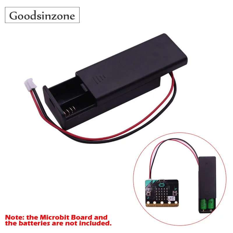 

2Pcs/Lot 2 Cell AAA Battery Holder Case for Microbit 3V Cover Box with Switch PH2.0 Connector 14cm Cable