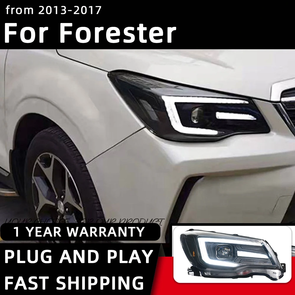 Car Styling fari per Subaru Forester LED faro 2013-2016 lampada frontale DRL segnale proiettore lente accessori automobilistici