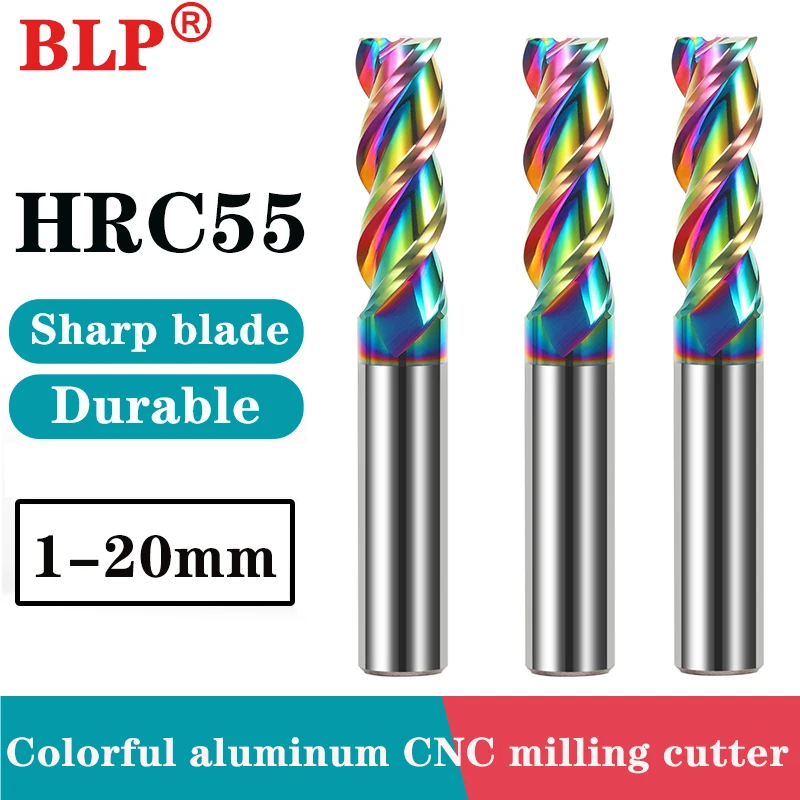 HRC55 алюминий 3-канавка красочные