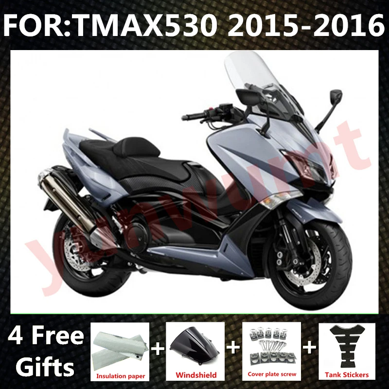 

NEW ABS Motorcycle Injection fairings kit fit For TMAX530 TMAX T-MAX 530 2015 2016 bodywork full Fairing kits set blue black