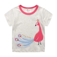 jumping meters new arrival girls tshirts with animals print cotton short sleeve toddler kids clothes fashion baby tees kids tops
